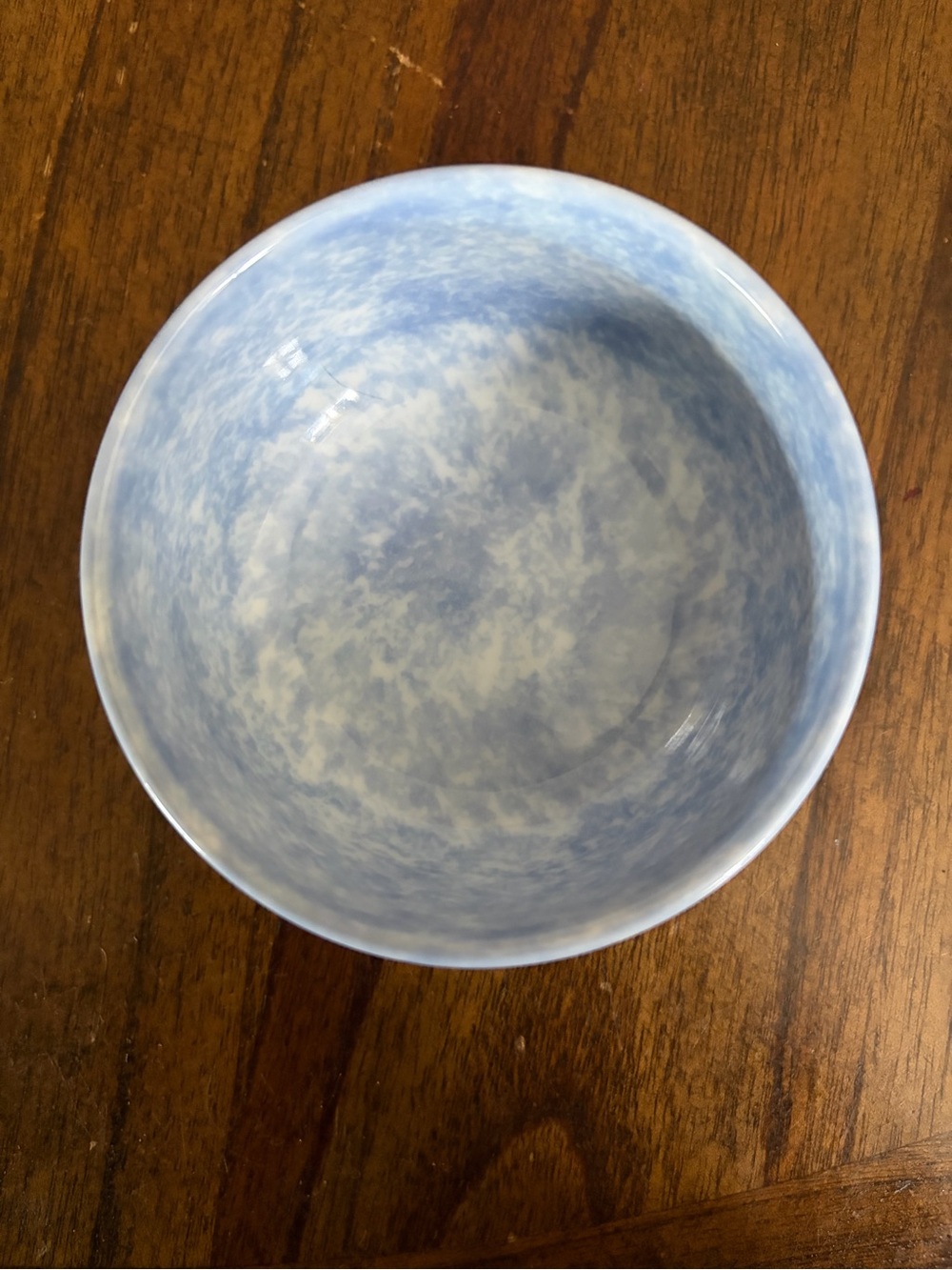 Oneida Blue and Cream Rimmed Pottery Bowl